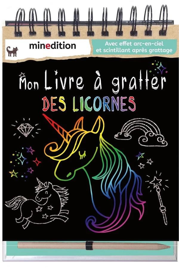 Mon livre à gratter : Des licornes : [Album à colorier]