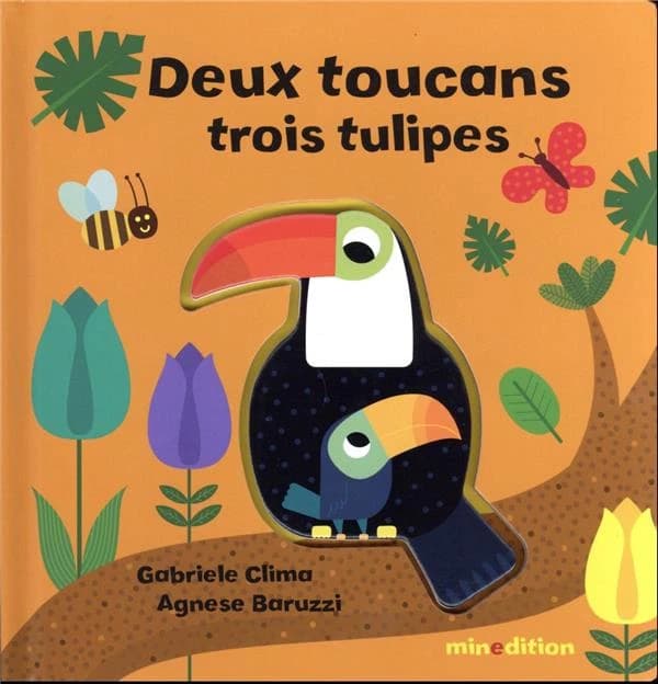 Deux toucans, trois tulipes