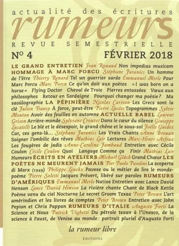 Revue Rumeurs n.4 : février  2018