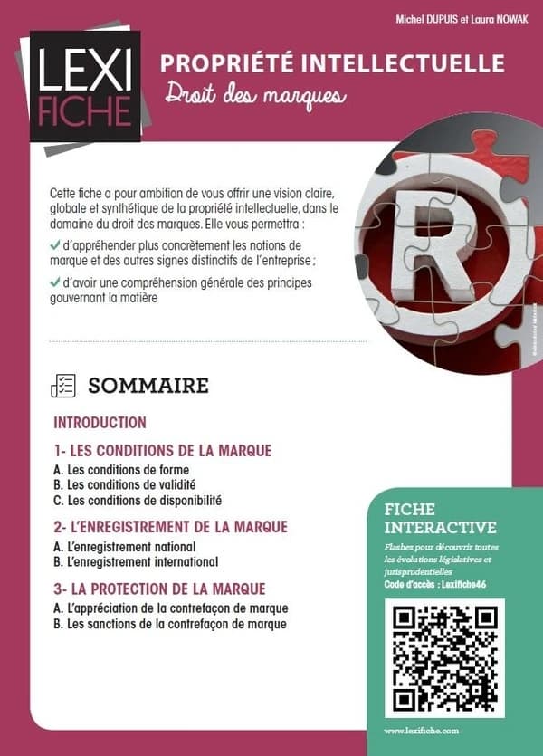 Propriété intellectuelle : droit des marques