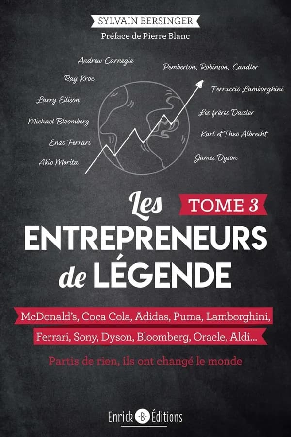 Les entrepreneurs de légende. Tome 3 : McDonald's, Coca Cola, Adidas, Puma, Lamborghini, Ferrari, Sony, Dyson, Bloomberg, Oracle, Aldi... : partis de rien, ils ont changé le monde