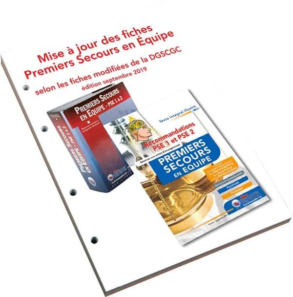 Mise à jour des fiches premiers secours en équipe ; PSE1