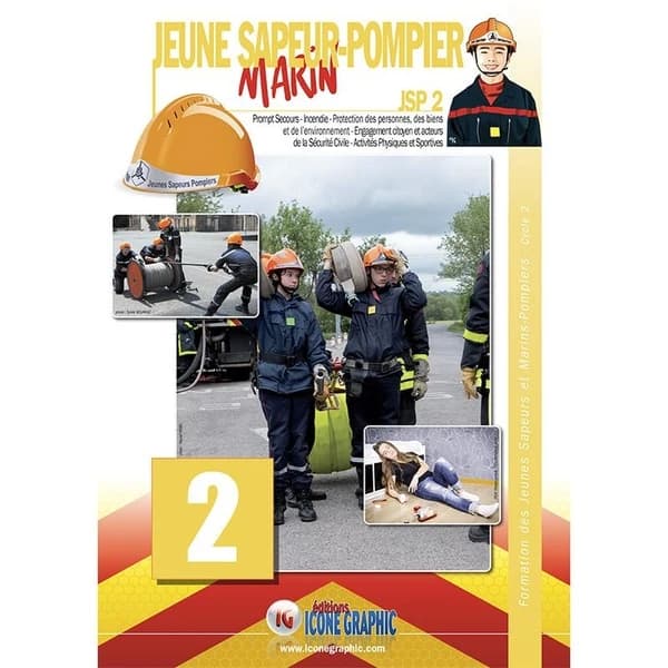 Jeune sapeur-pompier et marin-pompier. JSP 2, Prompt secours, incendie, engagement citoyen et acteurs de la sécurité civile, préservation du potentiel physique