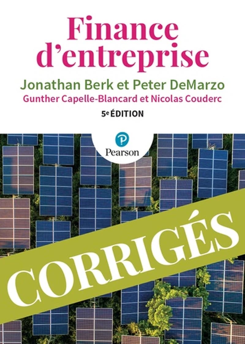 FINANCE D'ENTREPRISE 5E CORRIGES