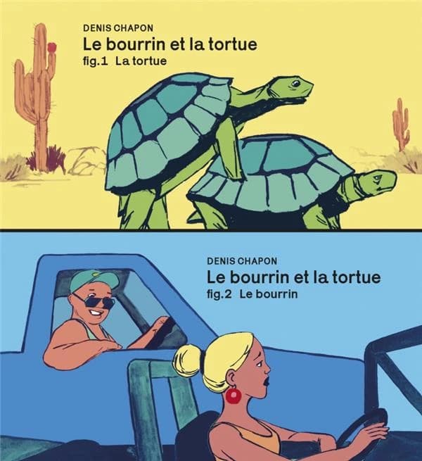 Le bourrin et la tortue : [Livre animé]