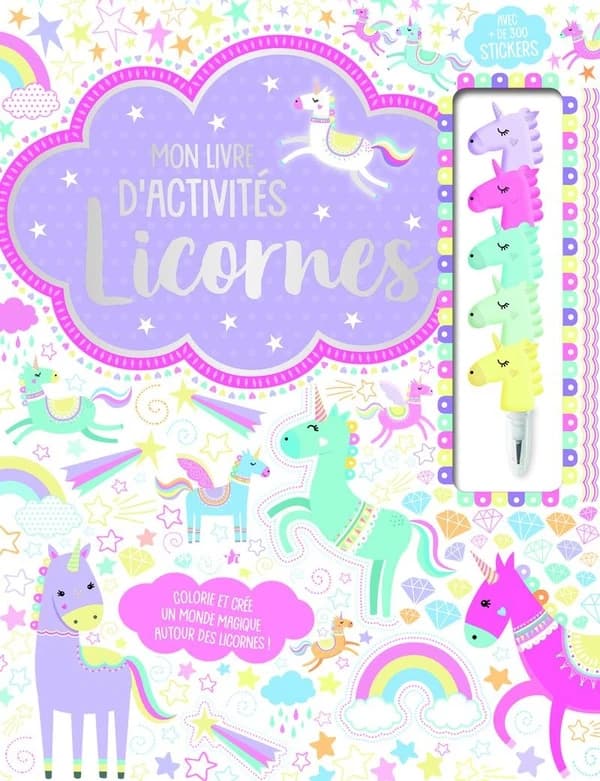 Mon livre d'activités ; licornes