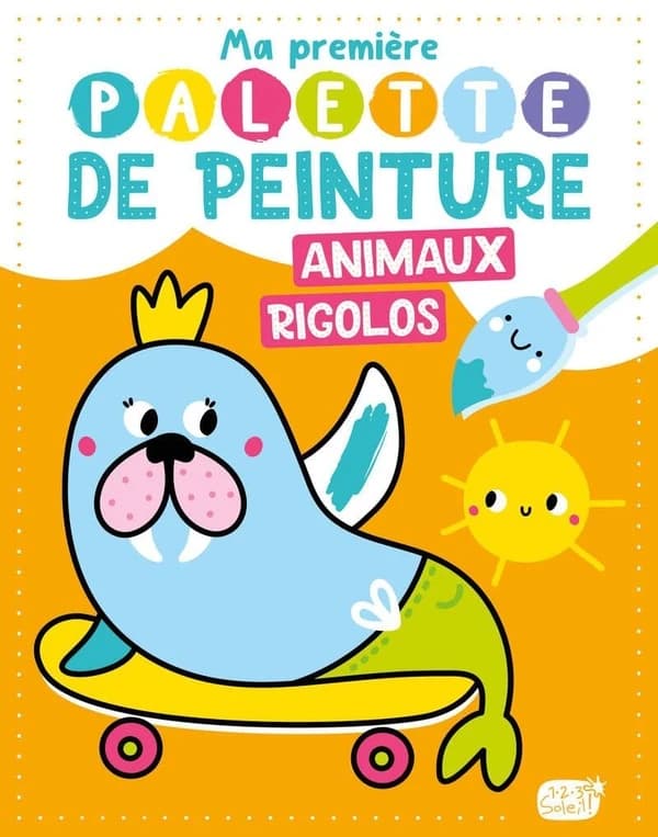 Ma première palette de peinture : animaux rigolos : [Album à colorier]