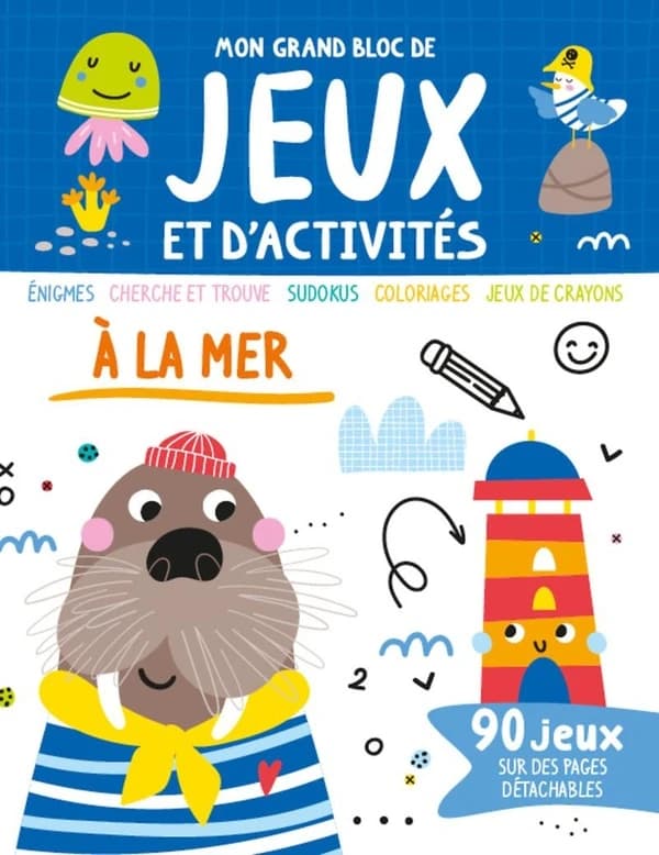 Mon grand bloc de jeux et d'activités : à la mer