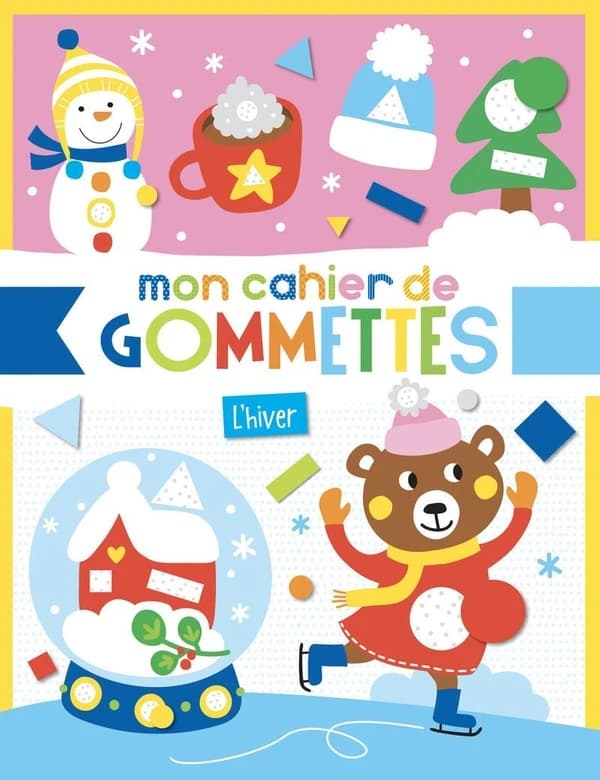 Mon cahier de gommettes : l'hiver : [Autocollant]