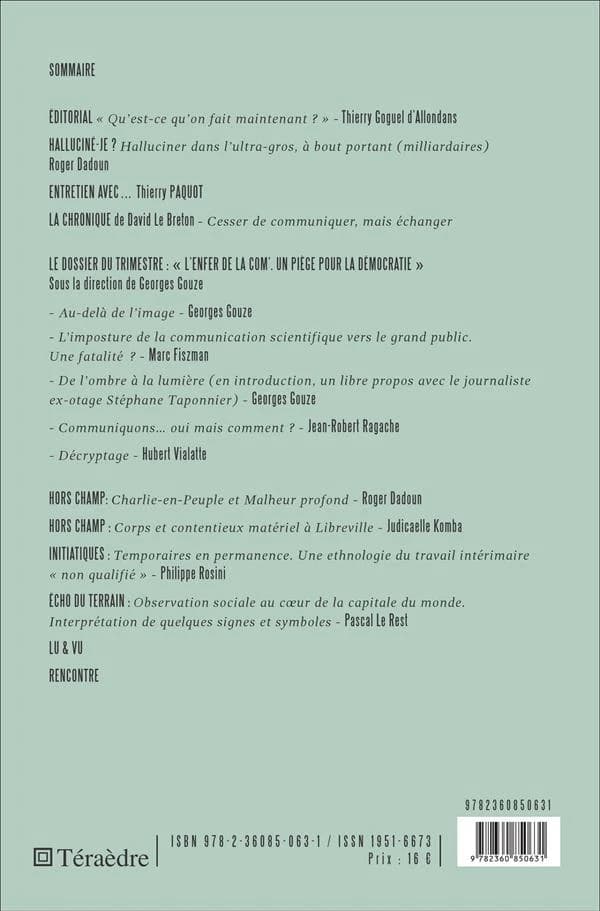 REVUE CULTURES & CONFLITS : l'enfer de la com' ; un piège pour la démocratie