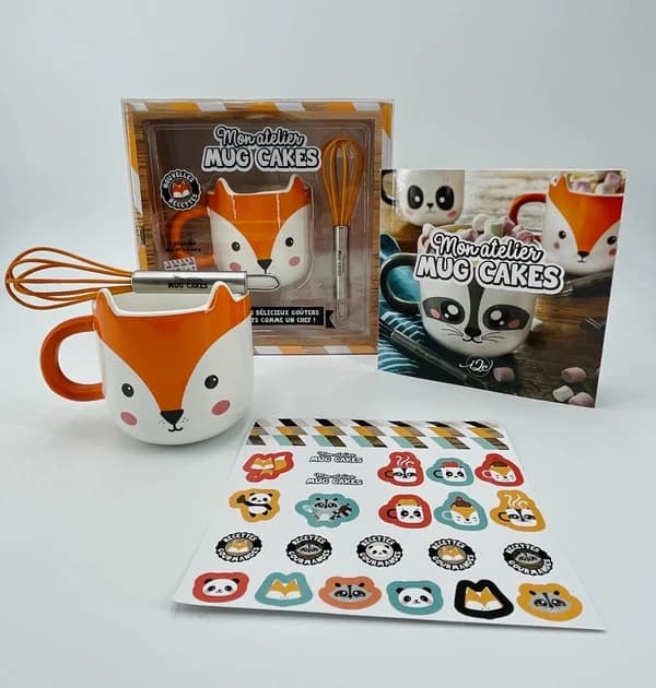 Mon atelier mug cake + stickers : renard