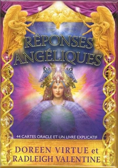 Réponses angéliques ; cofret ; 44 cartes oracle et un livre explicatif
