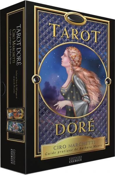 Tarot Doré : Guide pratique, avec 78 cartes et 1 sac en satin