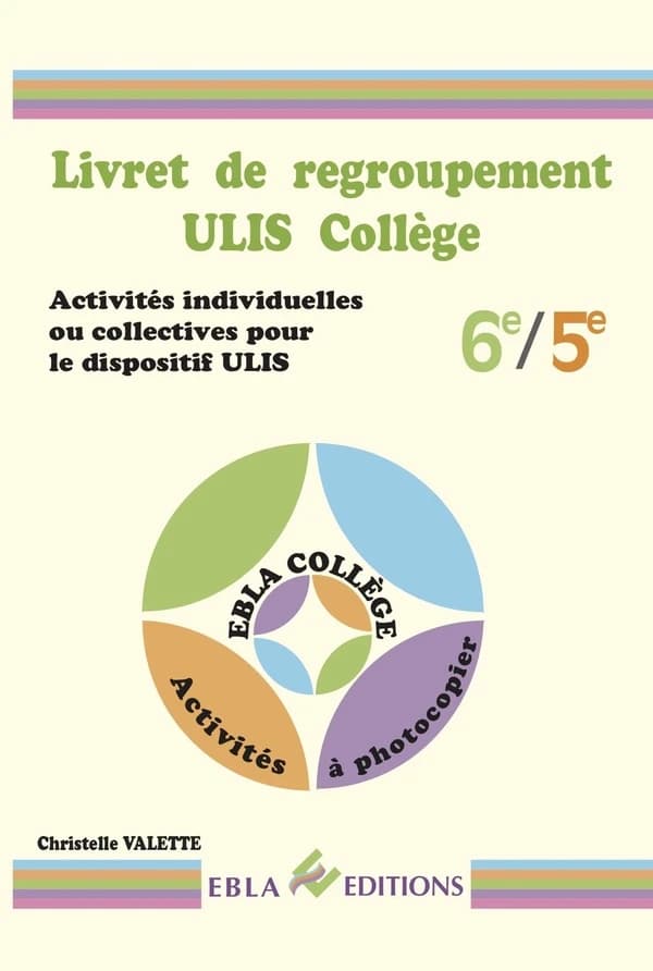 Livret de regroupement ; ULIS collège ; 6e