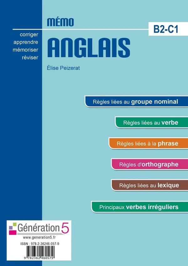 Mémo anglais B2-C1 : édition 2016