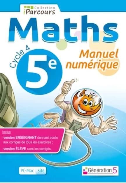 IPARCOURS : mathématiques : 5e : cahier numérique : DVD enseignant (édition 2016)