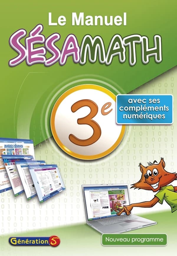 manuel Sésamath avec ses compléments numériques 3e