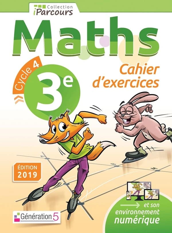 Ipacours maths 3e Cycle 4 : Cahier d'exercices