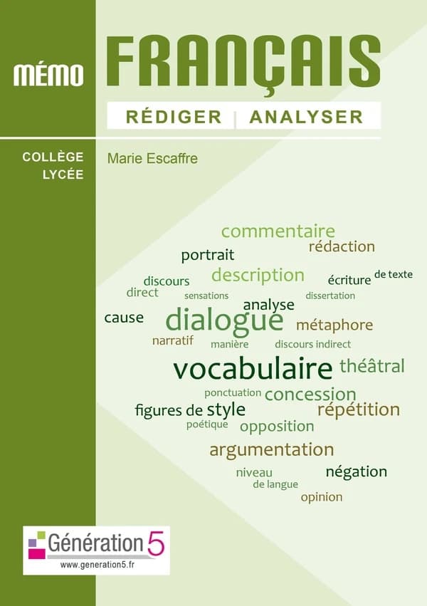 Mémo français rédiger-analyser (collège