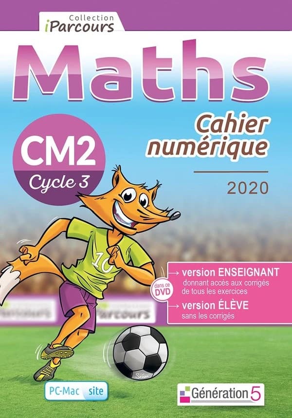 Cahier numérique iParcours maths CM2 (DVD enseignant site) 2020