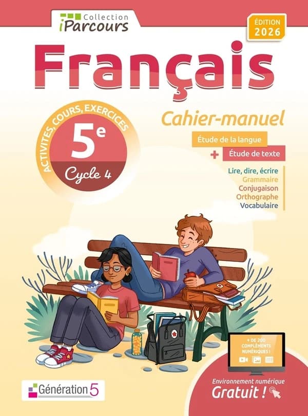 Cahier-manuel iParcours français 5e (édition 2026)