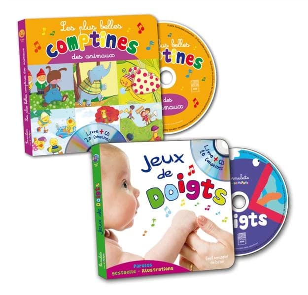 Jeux de doigts ; Les plus belles comptines des animaux : 2 volumes