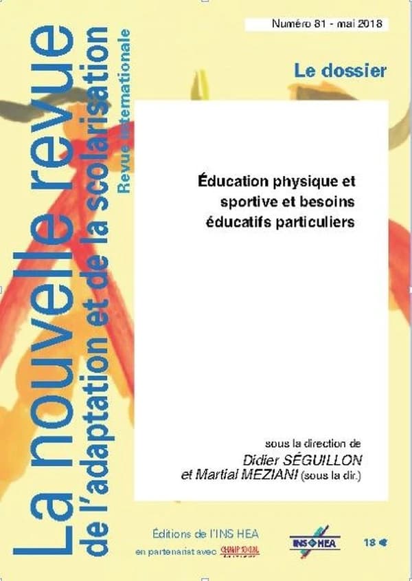 Nouvelle revue éducation et société inclusives n.81 ; éducation physique et sportive et besoins éducatifs particuliers