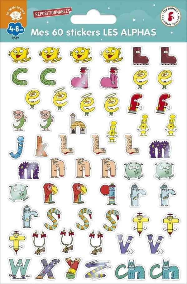 Mes 60 stickers les Alphas