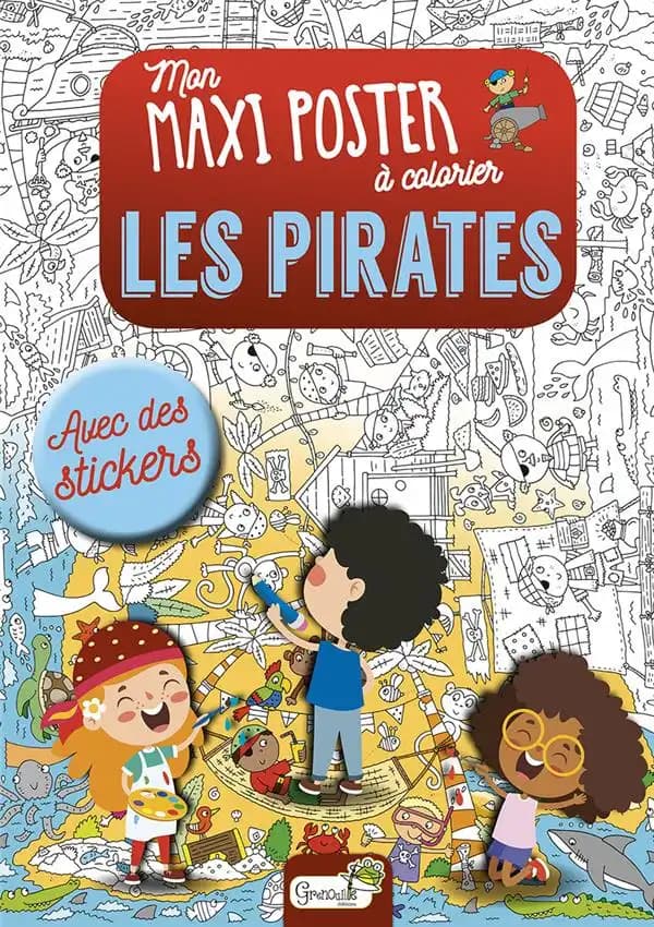 Mon maxi poster à colorier : les pirates