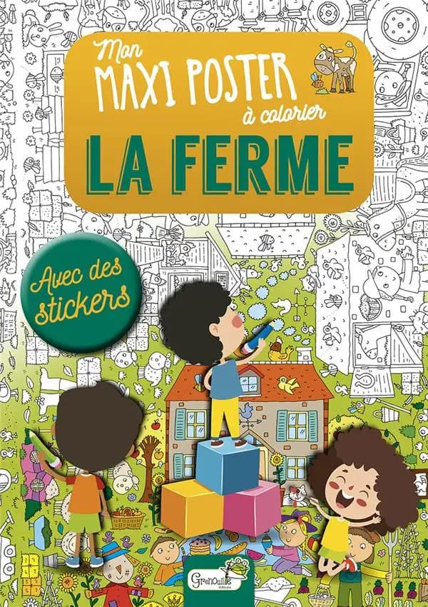 Mon maxi poster à colorier : la ferme