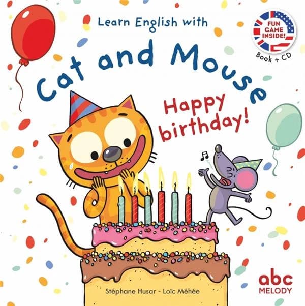 Learn english with cat and mouse : happy birthday