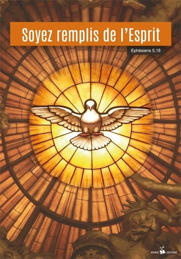 Carte "soyez remplis de l'esprit saint", vendue par 10 ex minimum