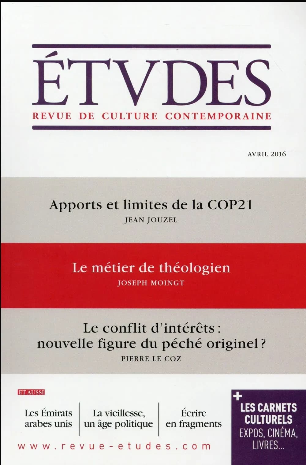 Études n.4226 : avril 2016
