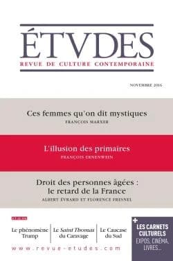 Revue études : novembre 2016