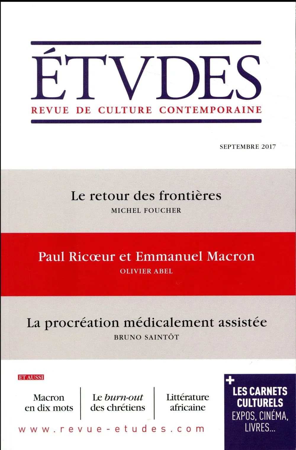 Études n.4241 : septembre 2017
