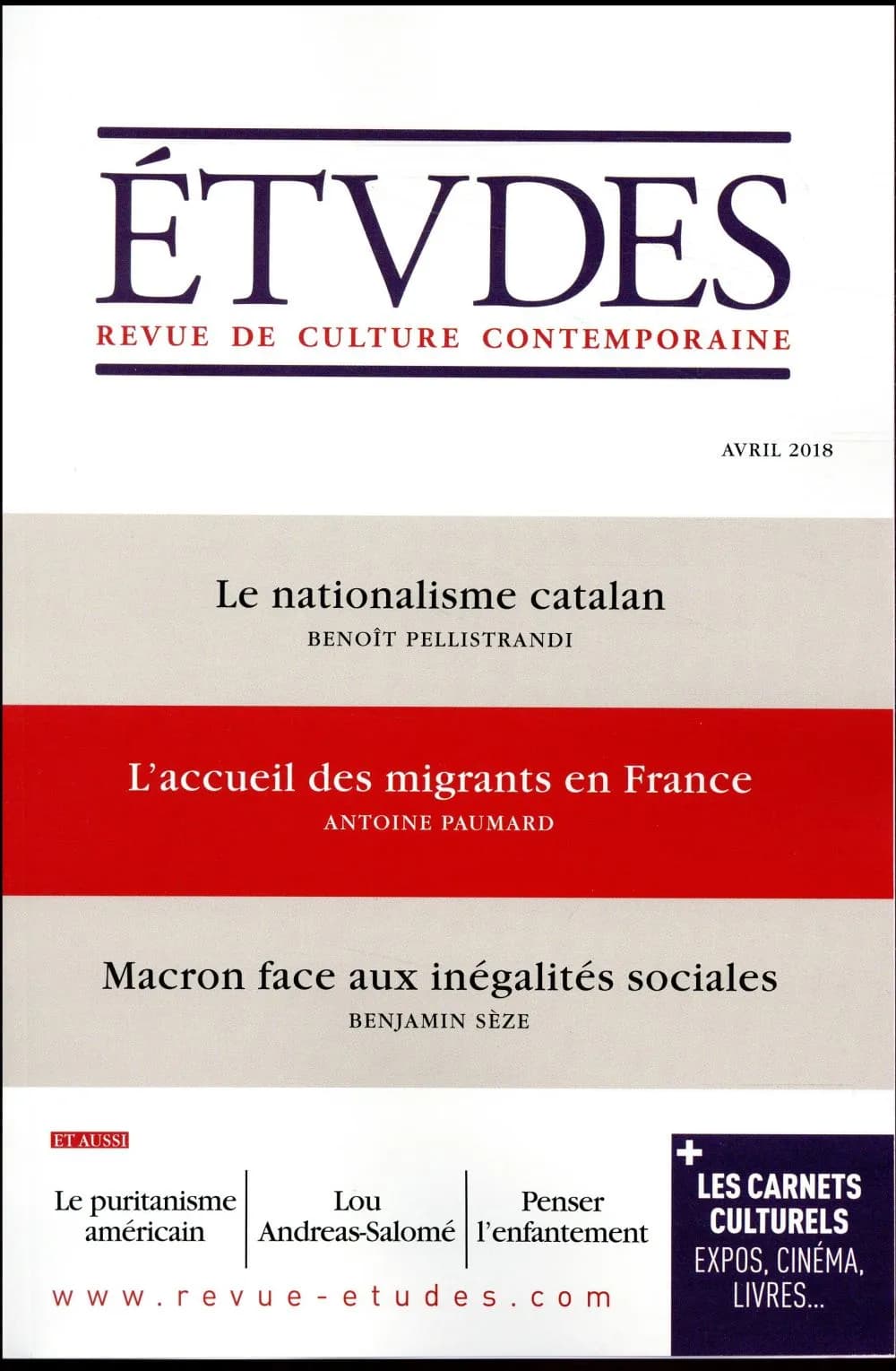 Études n.4248 : avril 2018