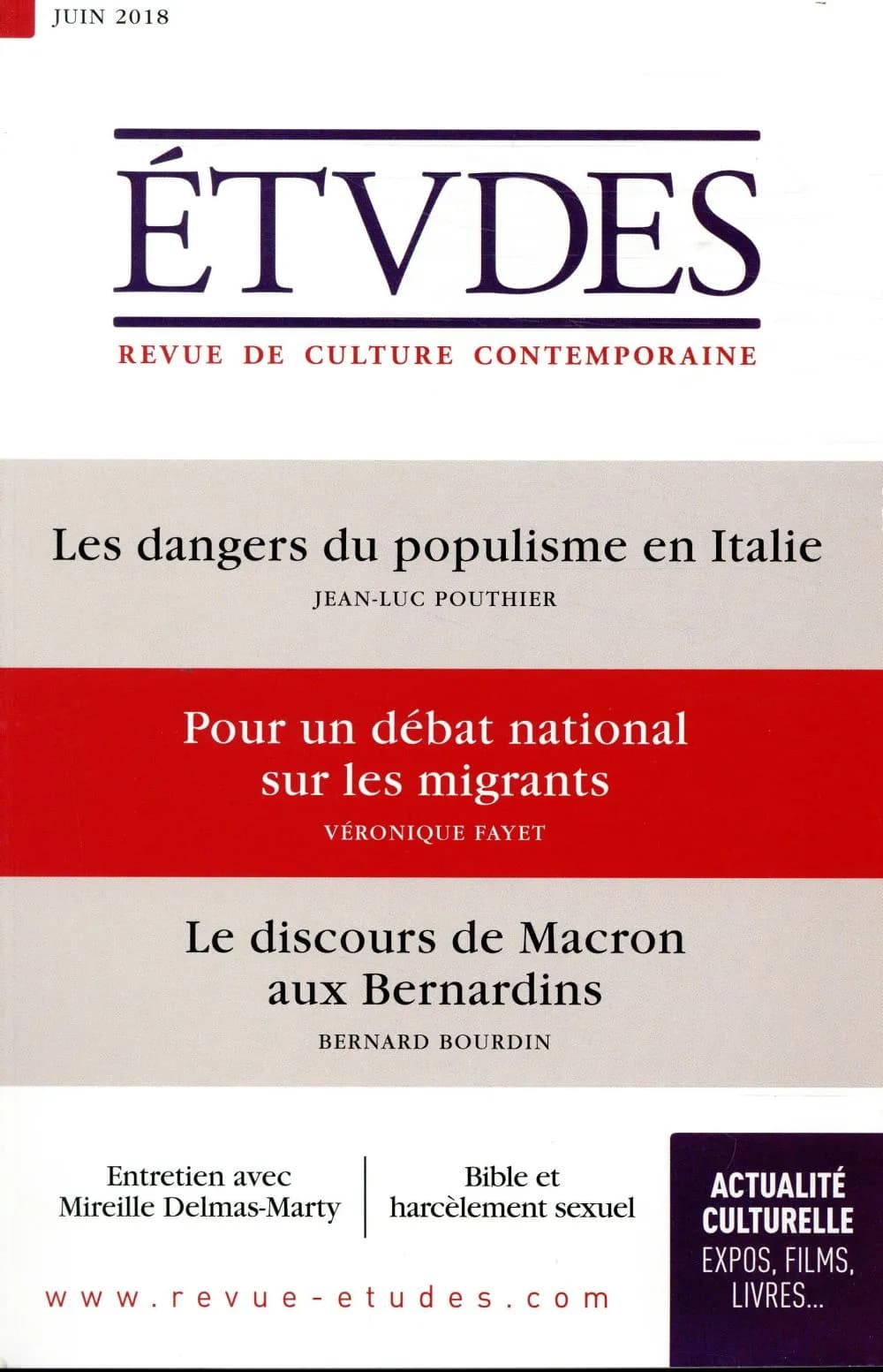 Études n.4250 : juin