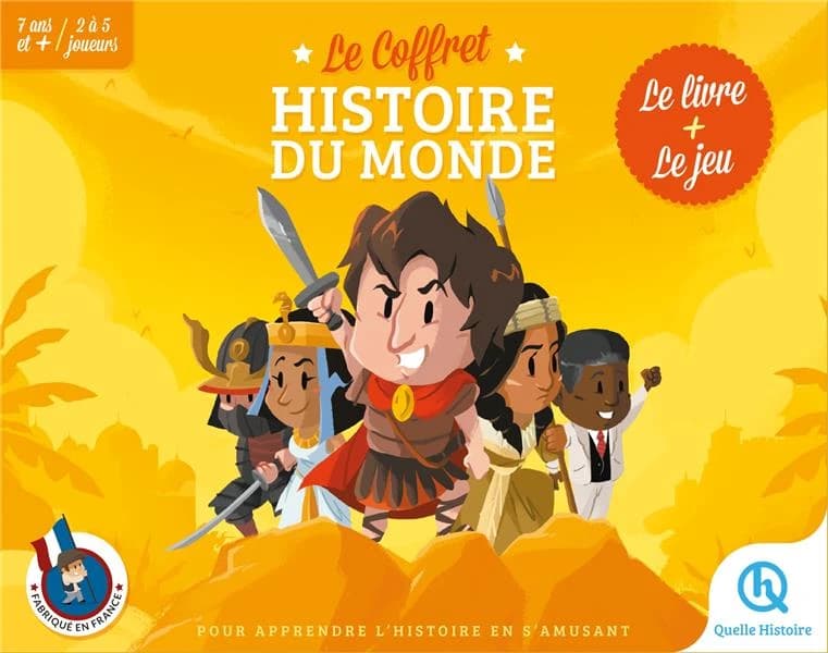 Histoire du monde : le coffret : pour apprendre l'histoire en s'amusant : 7 ans et +, 2 à 5 joueurs