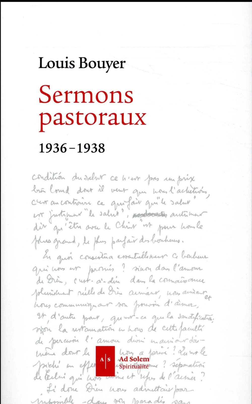 Sermons pastoraux : 1936-1939