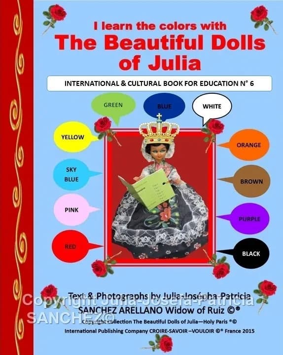 I learn the colors with the beautiful dolls of Julia
