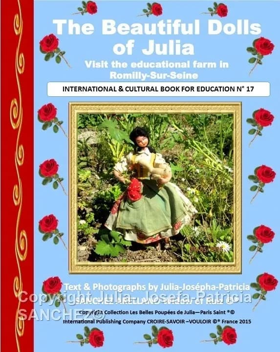 Book n 17 the beautiful dolls of julia visit the educational farm in romilly-sur-seine