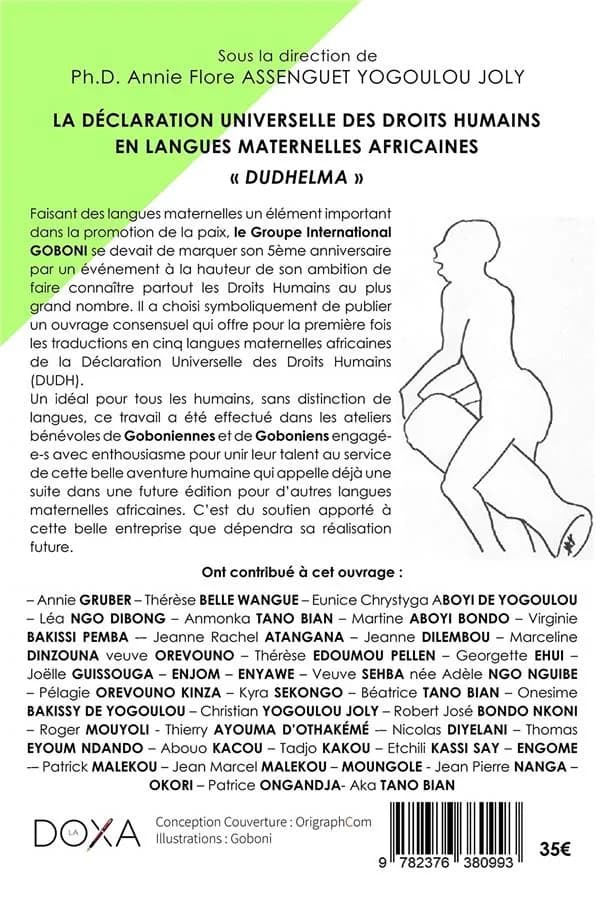 La déclaration universelle des droits humains en langues maternelles africaine : «dudhelma»