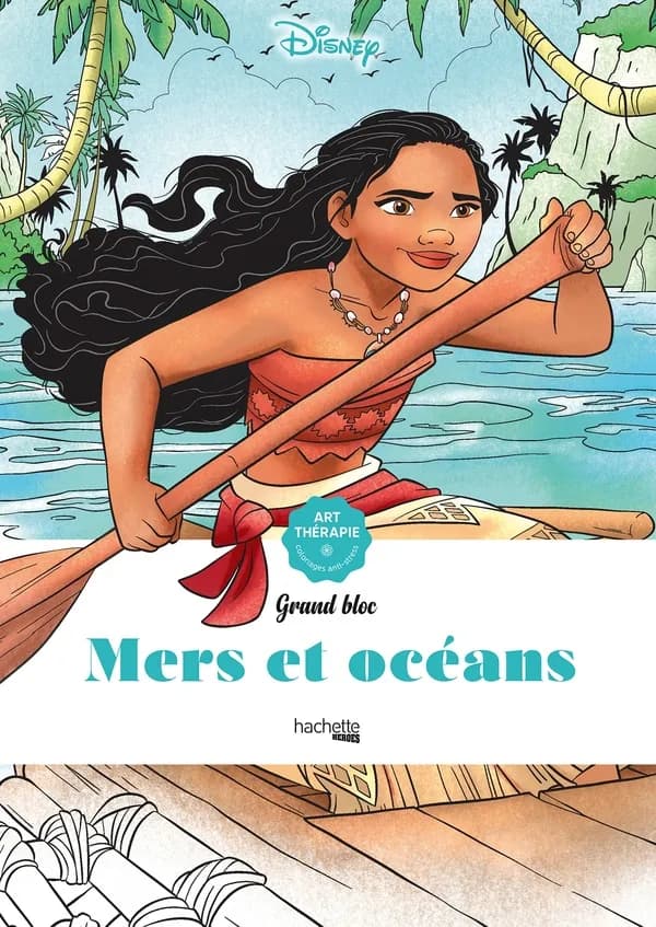 Mers et océans : grand bloc - art thérapie - coloriages anti-stress : [Album à colorier]