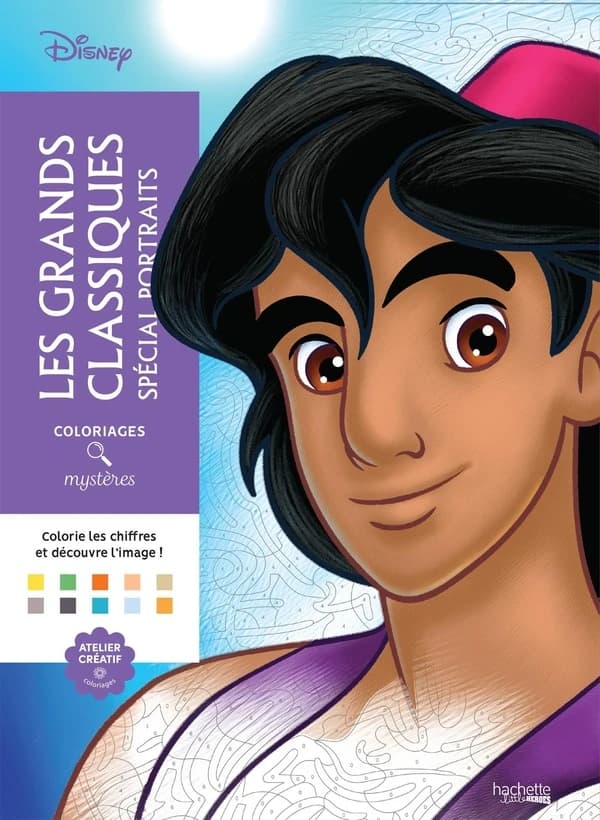 Coloriages mystères : Disney : les grands classiques spécial portraits : [Album à colorier]