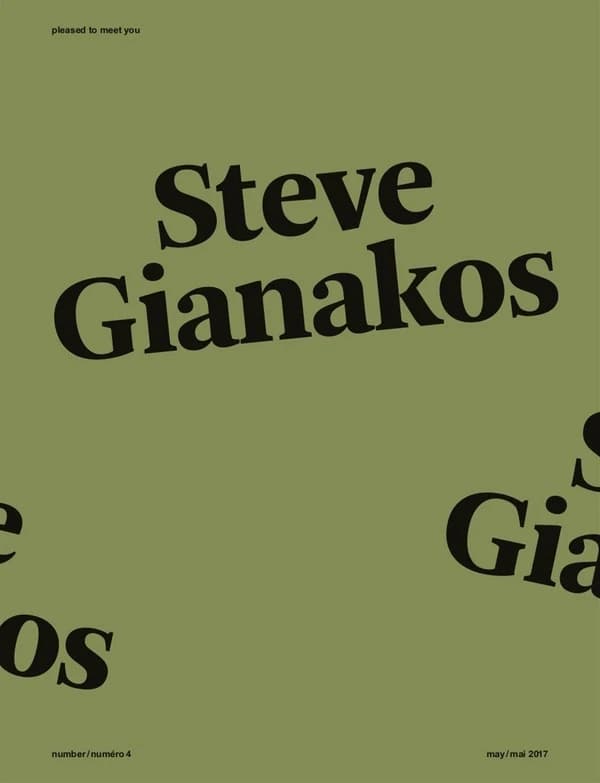 Pleased to meet you n.4 : Steve Gianakos