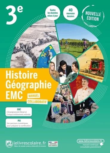 Histoire-géographie, EMC, 3e (Nouvelle éd.) [sous la coordination éditoriale de Anne-Claire Paillard et Céline Massal] ; [sous la direction d'Émilie Blanchard et Arnaud Mercier]