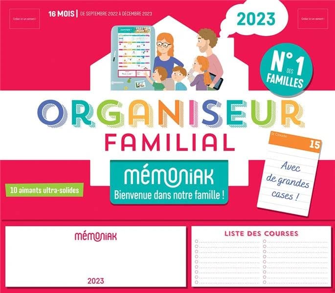 Mémoniak ; organiseur familial : de septembre 2022 à décembre 2023