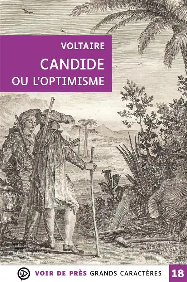 Candide ou L'optimisme : traduit de l'allemand de M. le docteur Ralph, avec les additions qu'on a trouvées dans la poche du docteur, lorsqu'il mourut à Minden, l'an de grâce 1759 ([Éd. en] grands caractères) Voltaire