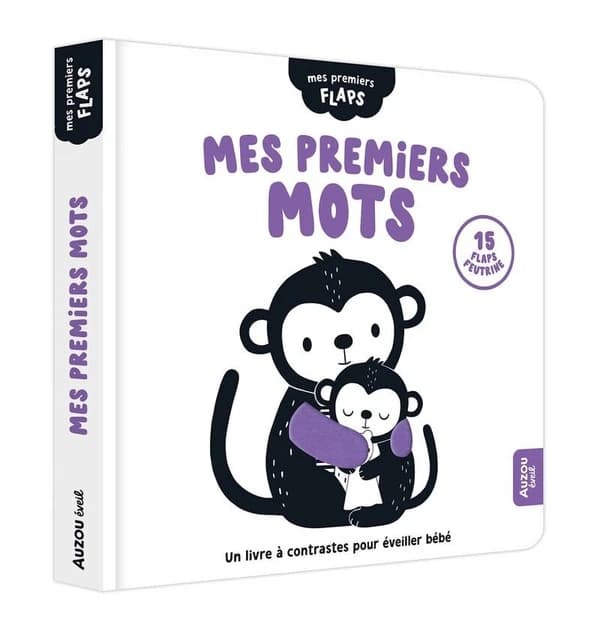 Mes premiers flaps : Mes premiers mots : un livre à contrastes pour éveiller bébé