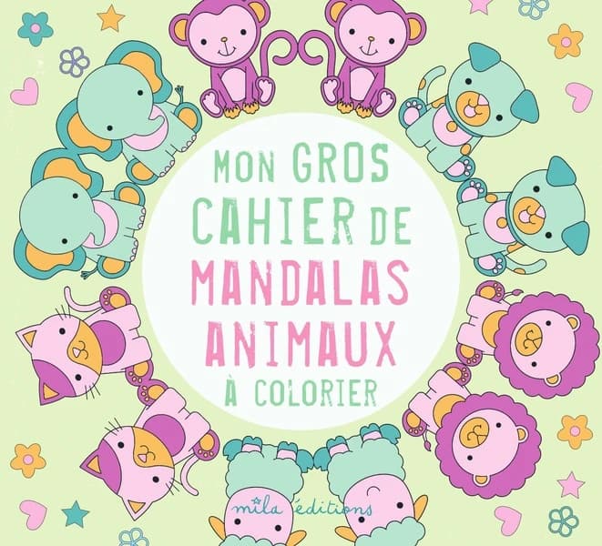 Mon gros cahier de mandalas animaux à colorier : [Album à colorier]